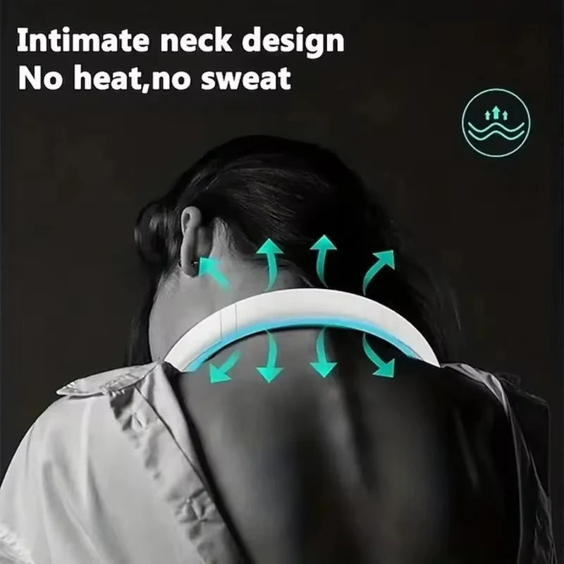 CoolBreeze™ Portable Neck Fan — Bladeless, 3-Speed, Rechargeable