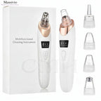 Massivio Remover Vacuum Pore Cleaner Multi Suction Heads Adjustable Suction USB Rechargeable Deep Cleansing Skin Tool Gifts