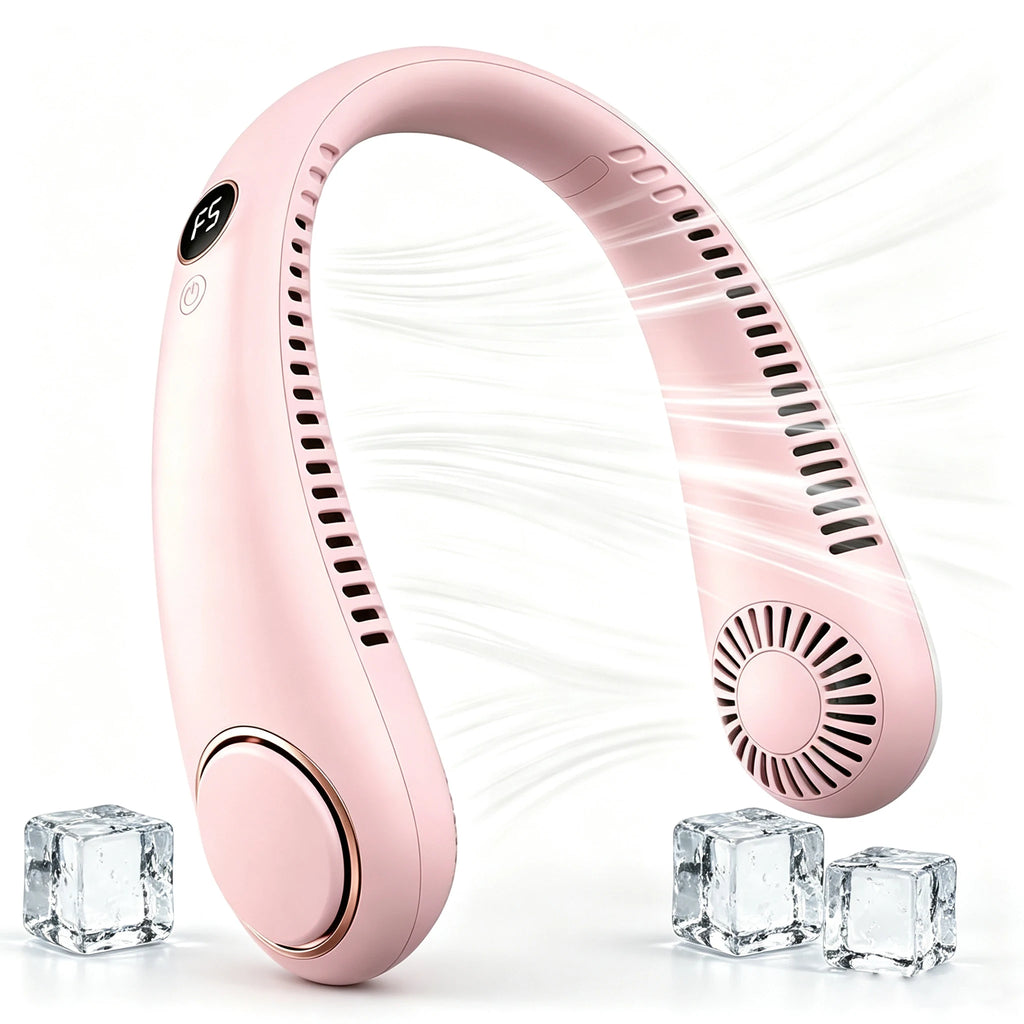 CoolBreeze™ Portable Neck Fan — Bladeless, 3-Speed, Rechargeable
