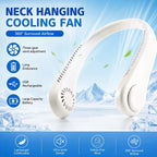 CoolBreeze™ Portable Neck Fan — Bladeless, 3-Speed, Rechargeable