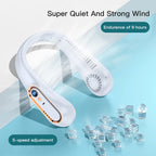 CoolBreeze™ Portable Neck Fan — Bladeless, 3-Speed, Rechargeable